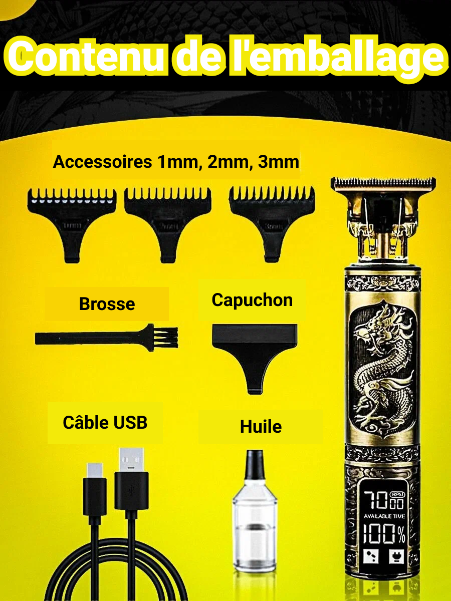 Sonibre™ - Tondeuse à cheveux sans fil, avec affichage intelligent