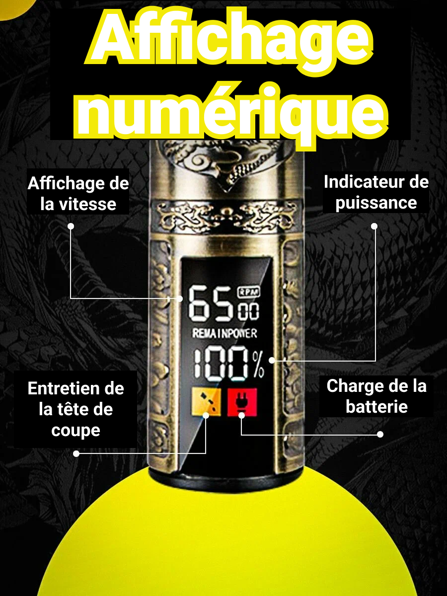 Sonibre™ - Tondeuse à cheveux sans fil, avec affichage intelligent